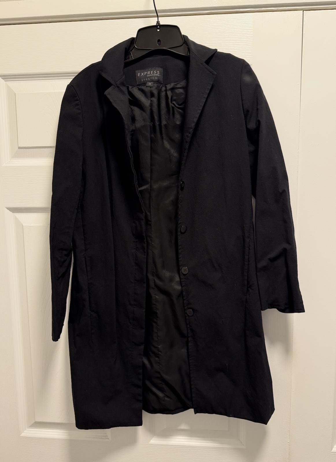 Express Express Stretch Black Blazer Jacket XS Size XS / US 0-2 / IT 36-38 - 3 Thumbnail