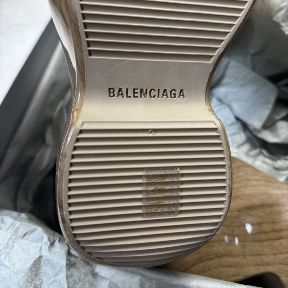 Balenciaga Balenciaga Beige Wood Technoclog Size US 7.5 / EU 40-41 - 6 Thumbnail
