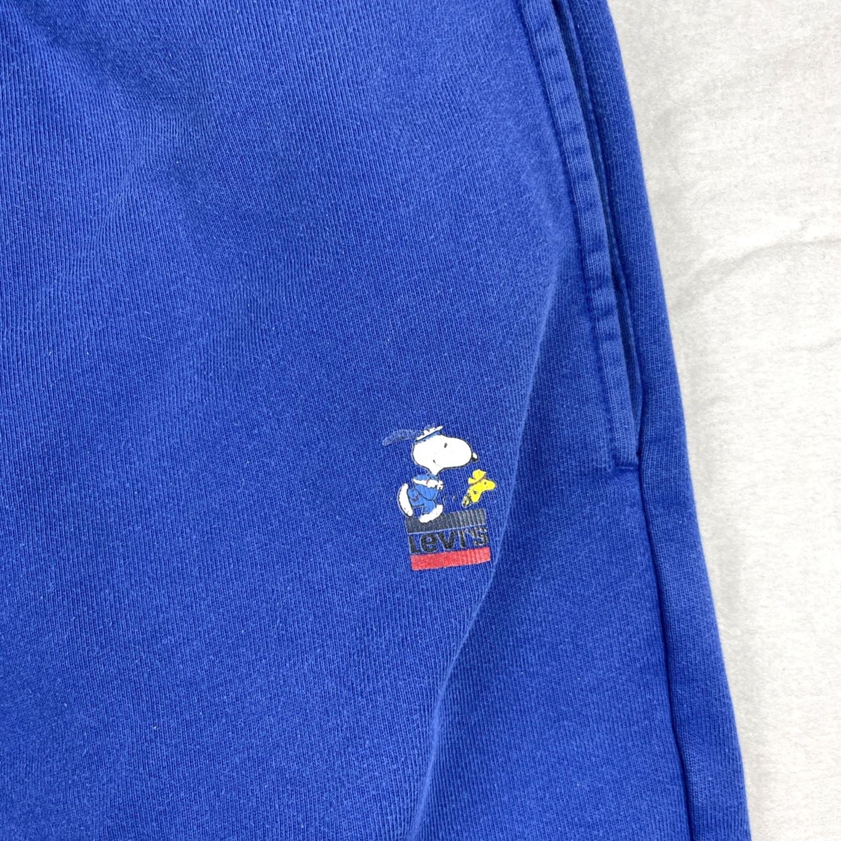 Levi's Levi's Panuts Sweatpants Mens Large Blue Jogger Tapered Snoopy Soccer Running Size US 33 - 5 Thumbnail