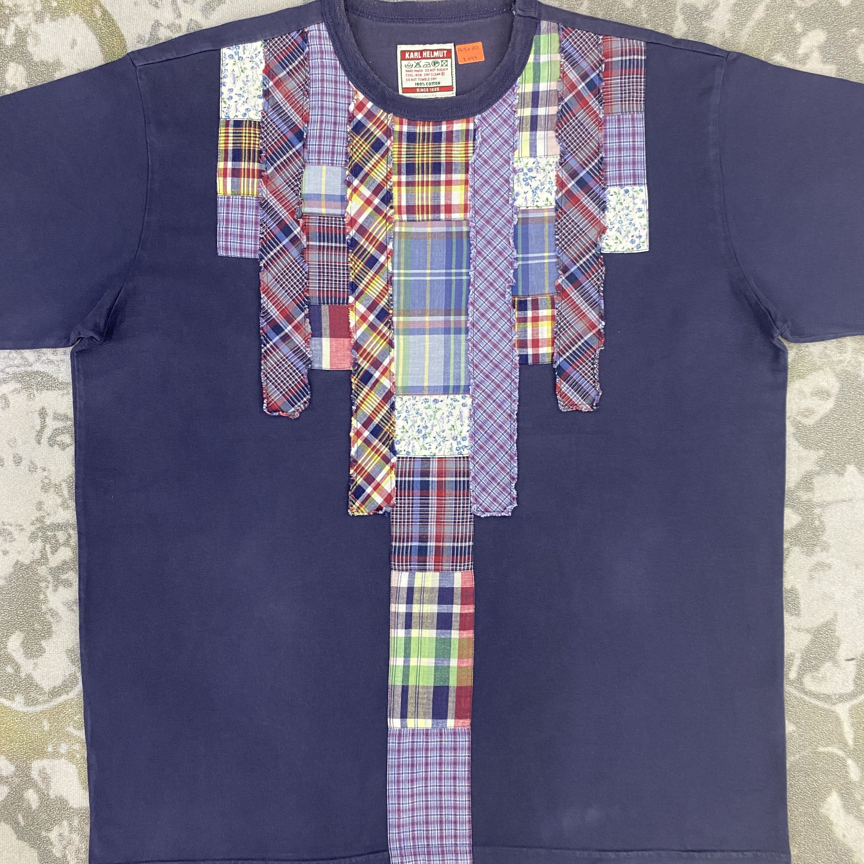 Karl Helmut Vintage Karl Helmut Trimmed Patchwork Cotton T Shirt - I093 Size US XL / EU 56 / 4 - 3 Thumbnail