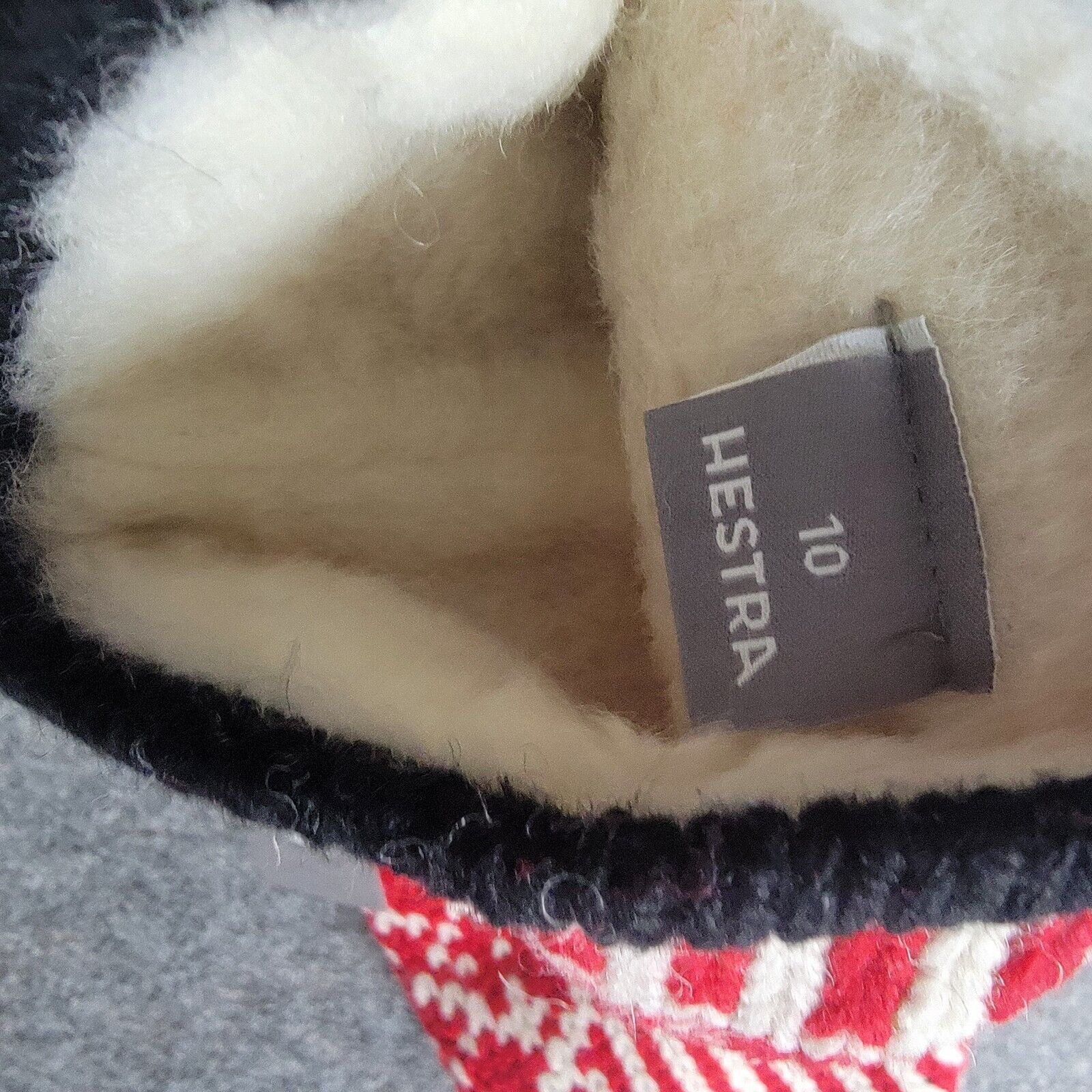 Hestra Hestra Nordic Wool Mitt size 10 Red Off White Size ONE SIZE - 6 Thumbnail