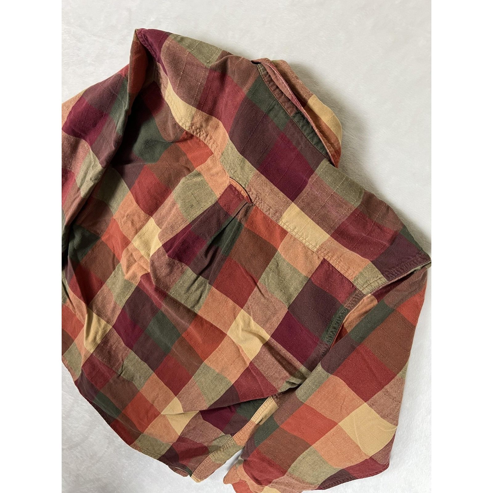 Other Dress Barn Shirt Women's Medium Multicolor Plaid Long Sleeve Size M / US 6-8 / IT 42-44 - 6 Thumbnail
