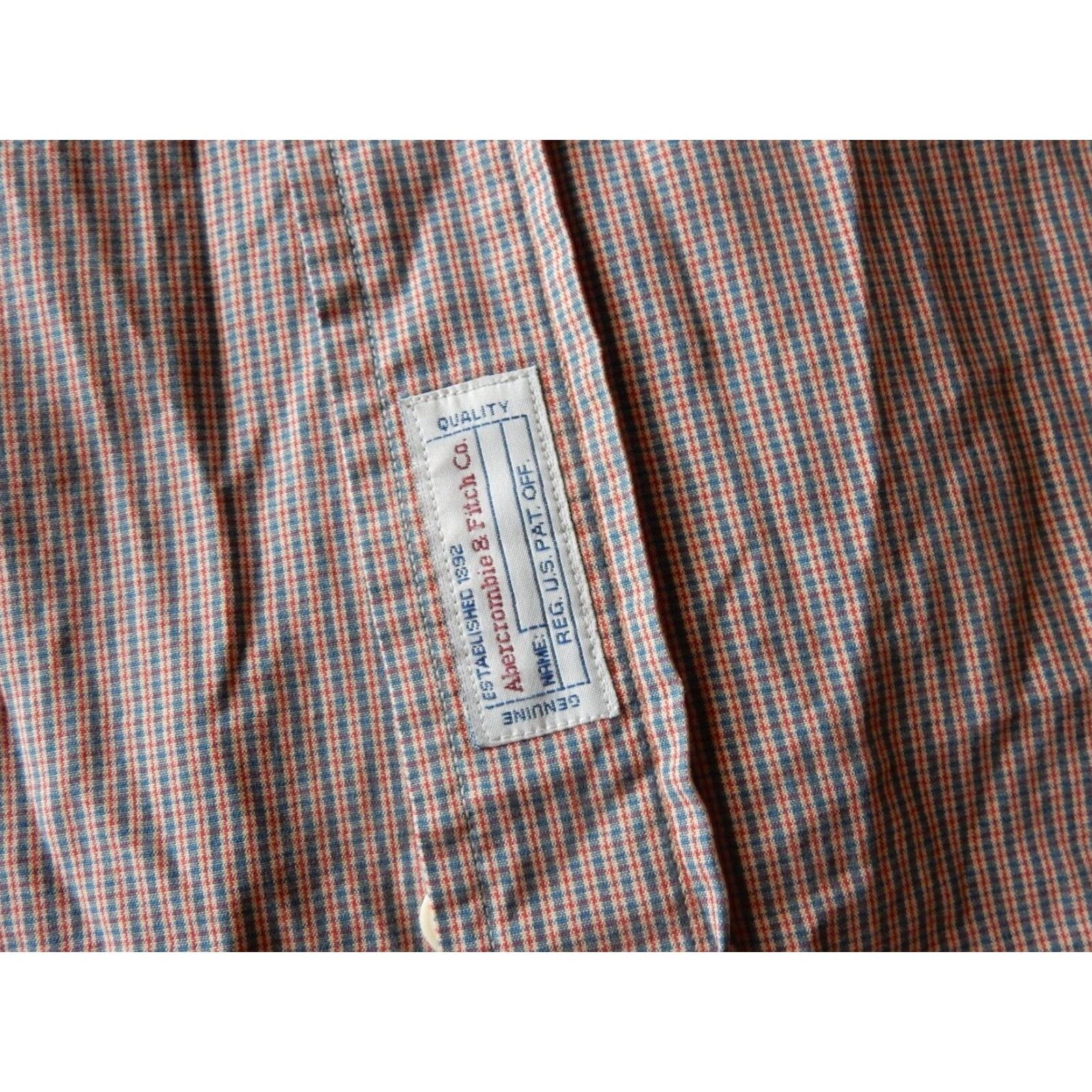Abercrombie & Fitch VINTAGE Abercrombie & Fitch Men's Long Sleeve Plaid Button-Up Shirt Size L Adults Red & Blue Size US L / EU 52-54 / 3 - 5 Thumbnail