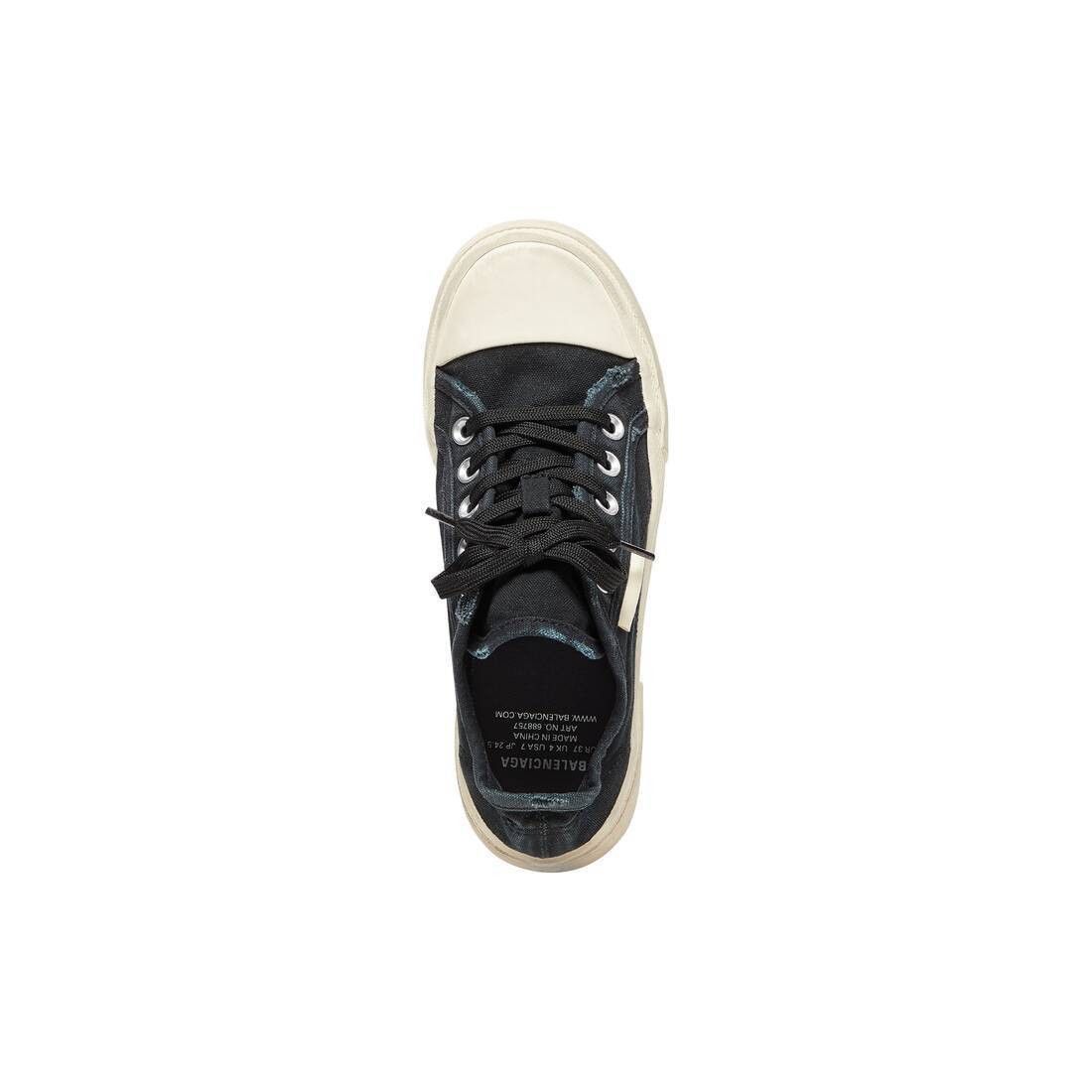 Balenciaga o1mt1gz0225 Paris Low Top Sneakers in Black/White Size US 8 / IT 38 - 5 Thumbnail