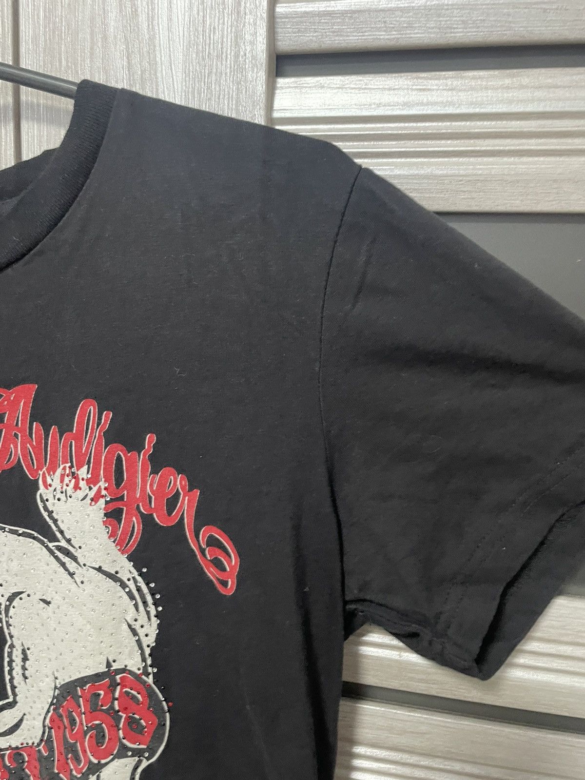 Ed Hardy Vintage Cristian Audigier By Ed Hardy Rhinestones Style Tee Size US L / EU 52-54 / 3 - 3 Thumbnail