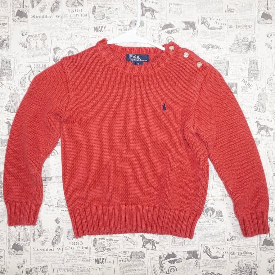 Polo Ralph Lauren 6 - Vintage Y2K Polo ralph lauren red knit 2000s sweater Size US S / EU 44-46 / 1 - 1 Thumbnail