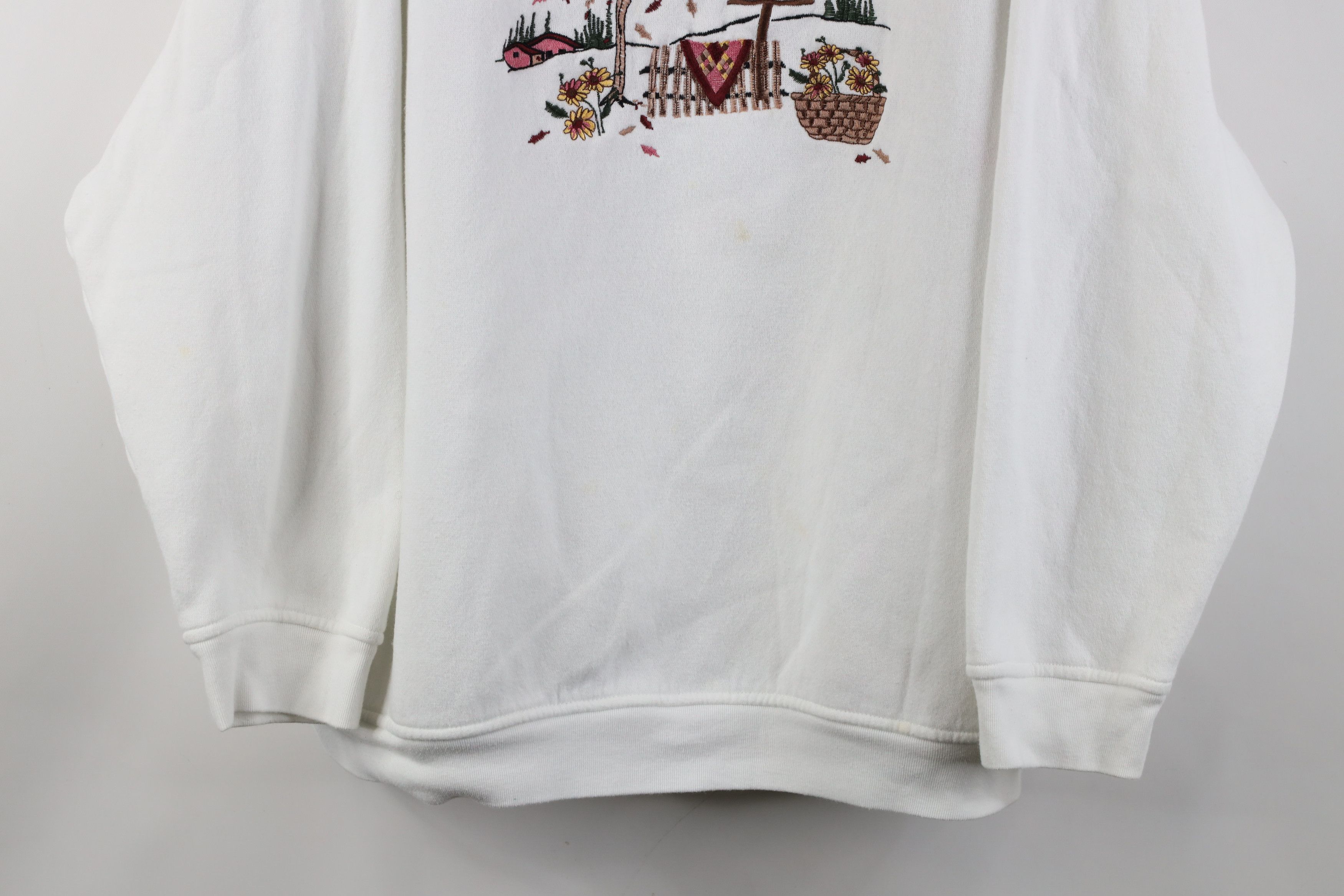Vintage Vintage 90s Country Farmhouse Nature Flower Bird Sweatshirt Size 3XL / US 20-22 - 3 Thumbnail