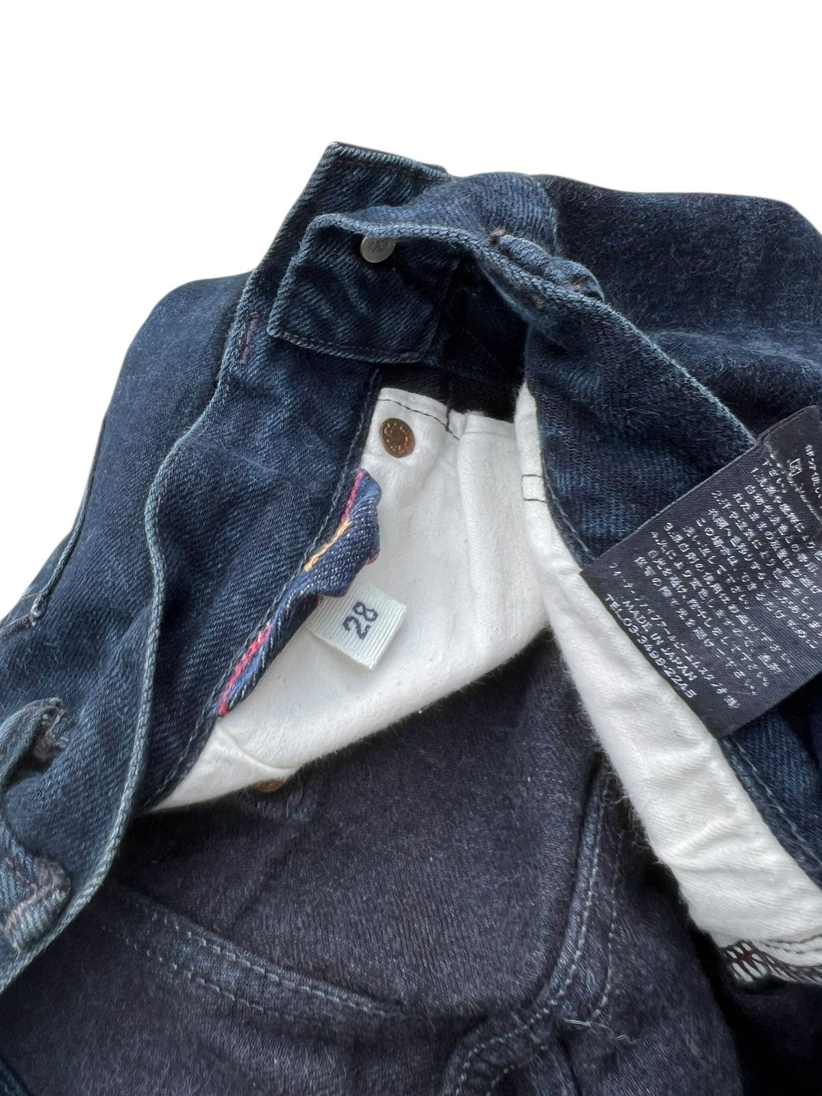 45rpm 45rpm Fade Indigo Hidden Rivets Denim Loose Jeans Size US 29 - 20 Thumbnail