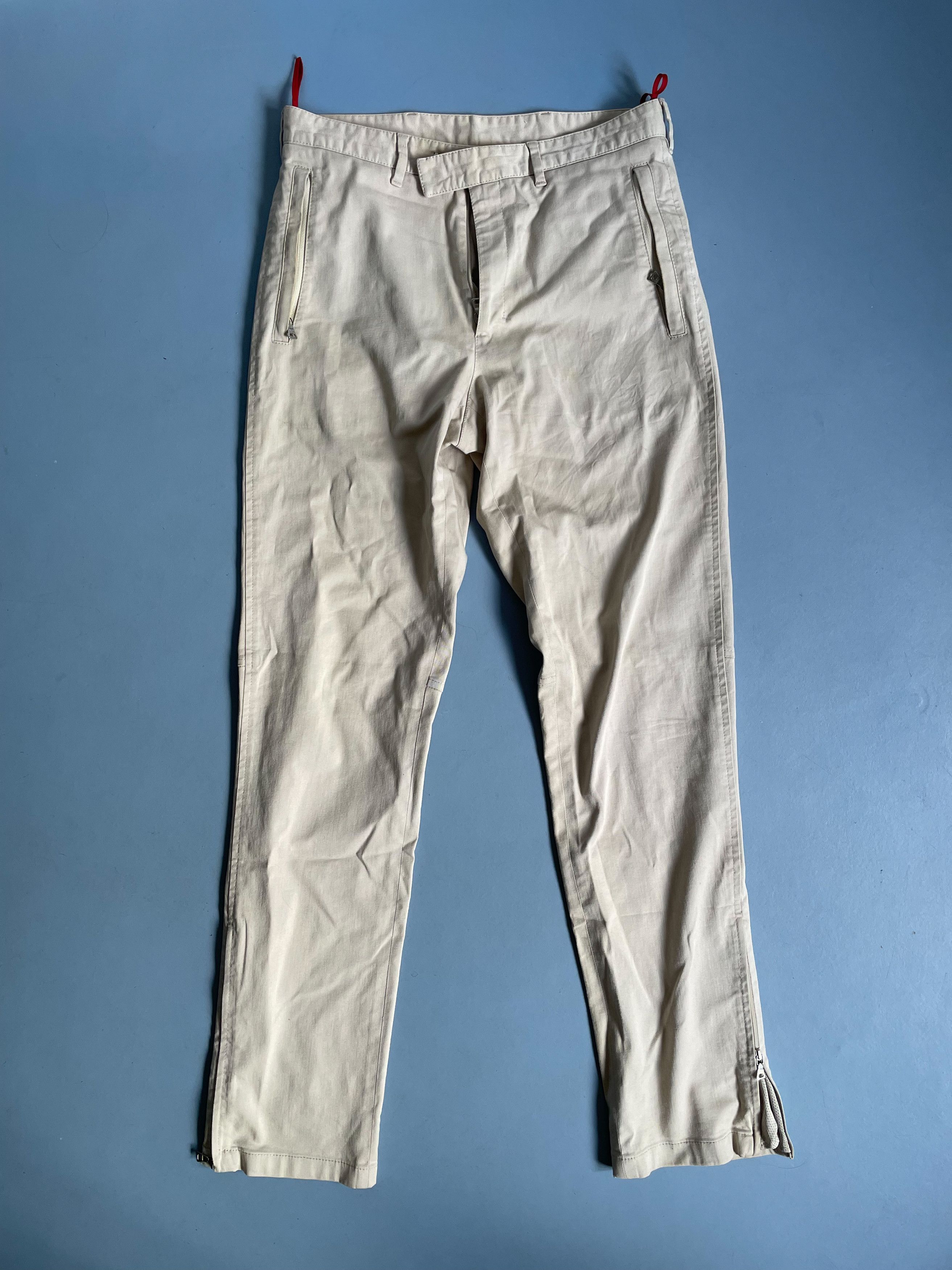 Prada Prada trackpants beige 46 trousers zipper cotton flared Size US 30 / EU 46 - 1 Thumbnail