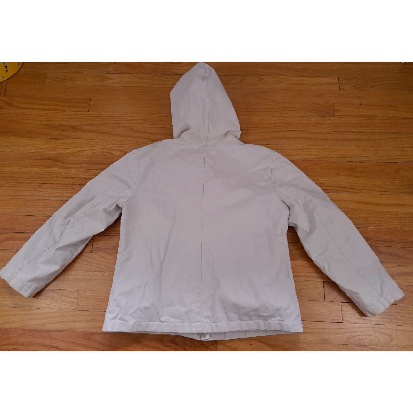 Gap VINTAGE Gap White Denim Full Zip Hooded Jacket Women XL Denim Light Windbreaker Hooded Regular XLarge Mid-Length Cotton Jacket Size XL / US 12-14 / IT 48-50 - 4 Thumbnail