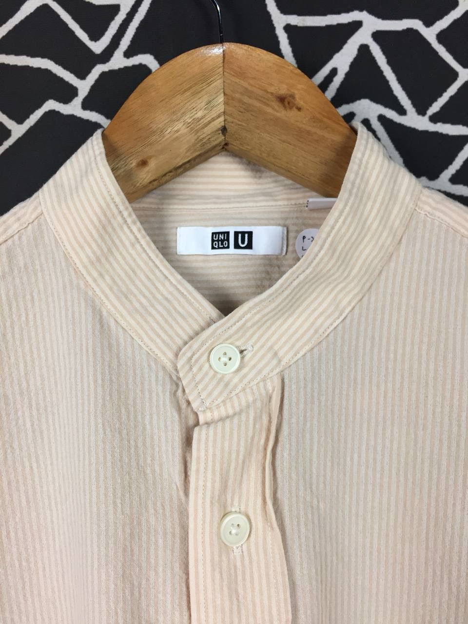 Lemaire × Uniqlo Uniqlo U Lemaire Minimalist Stand Collar Stripe Shirt Size US S / EU 44-46 / 1 - 4 Thumbnail