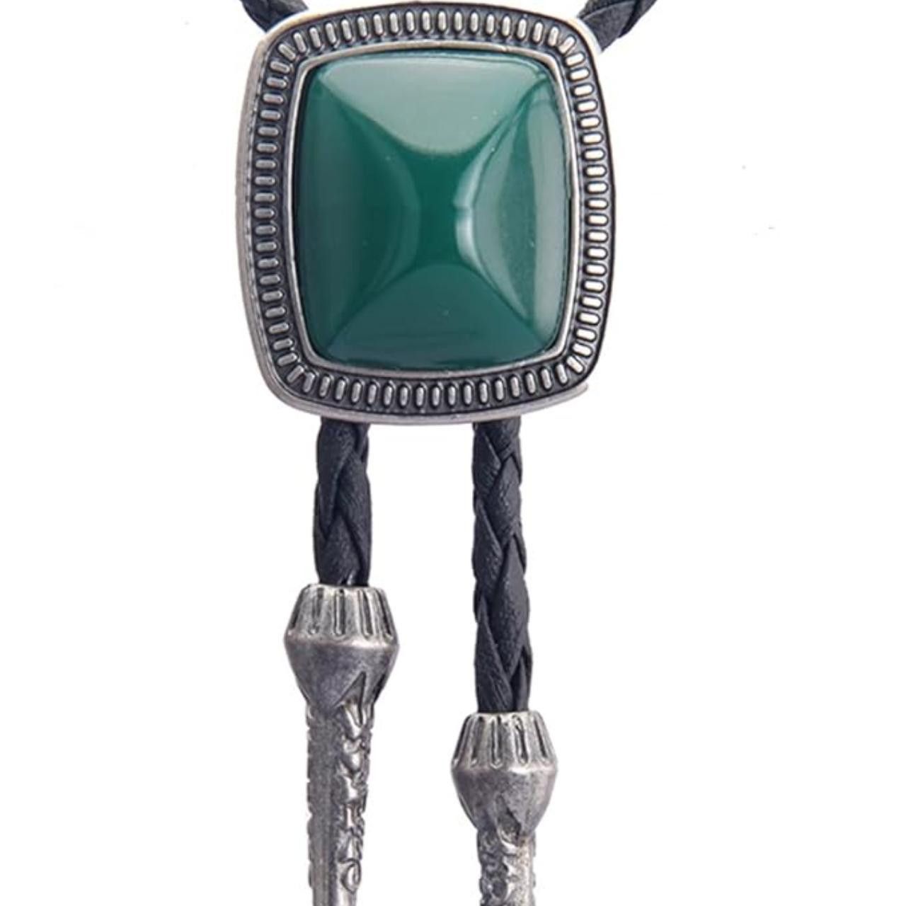 Other Men's Bolo Tie Cowboy Necklace Leather Necktie Western Size ONE SIZE - 3 Thumbnail