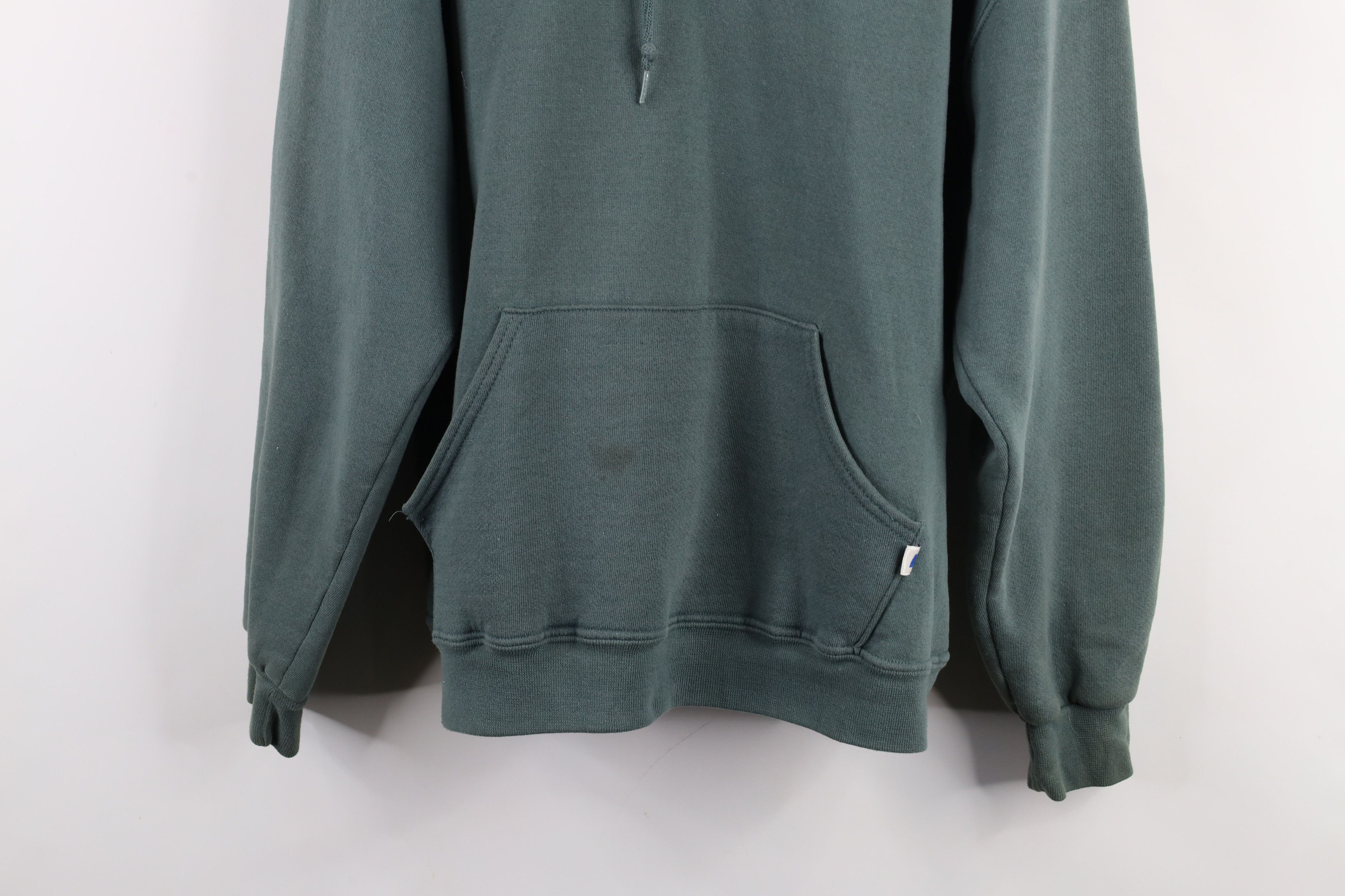 Russell Athletic × Vintage Vintage 90s Russell Athletic Hoodie Sweatshirt Light Green Size US L / EU 52-54 / 3 - 3 Thumbnail