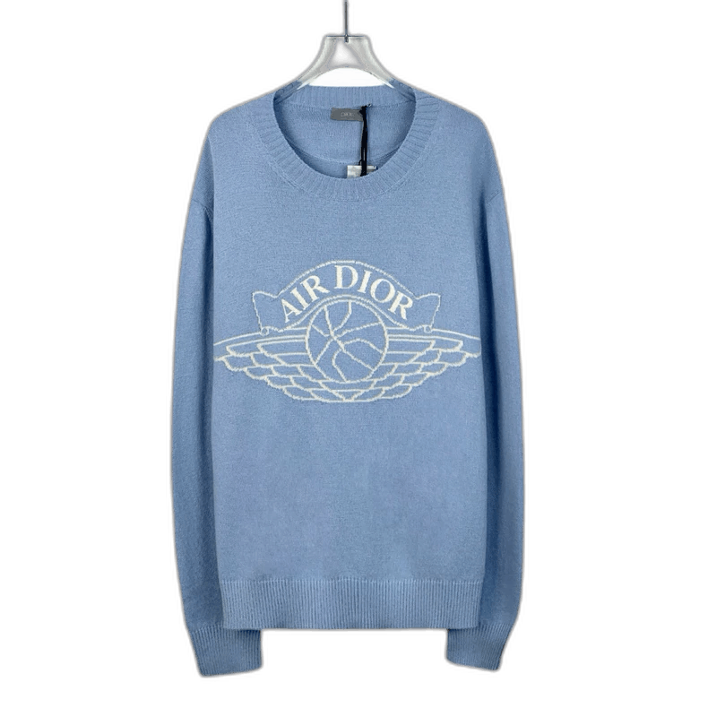 Dior x Air Jordan Blue Knit Sweater