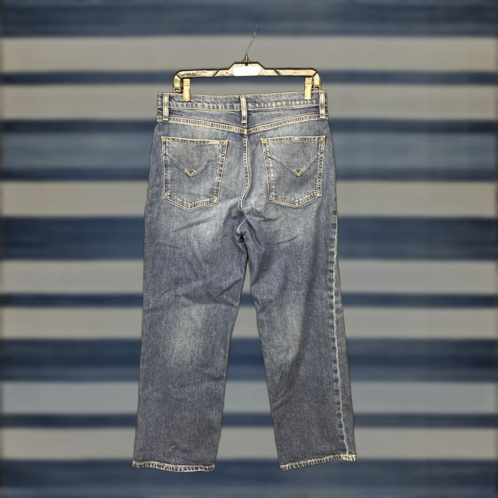 Hudson Hudson Jeans Womens 30 Remi Straight Crop High-Rise Blue Distressed Fits 30x26 Jeans Size 30" / US 8 / IT 44 - 1 Thumbnail