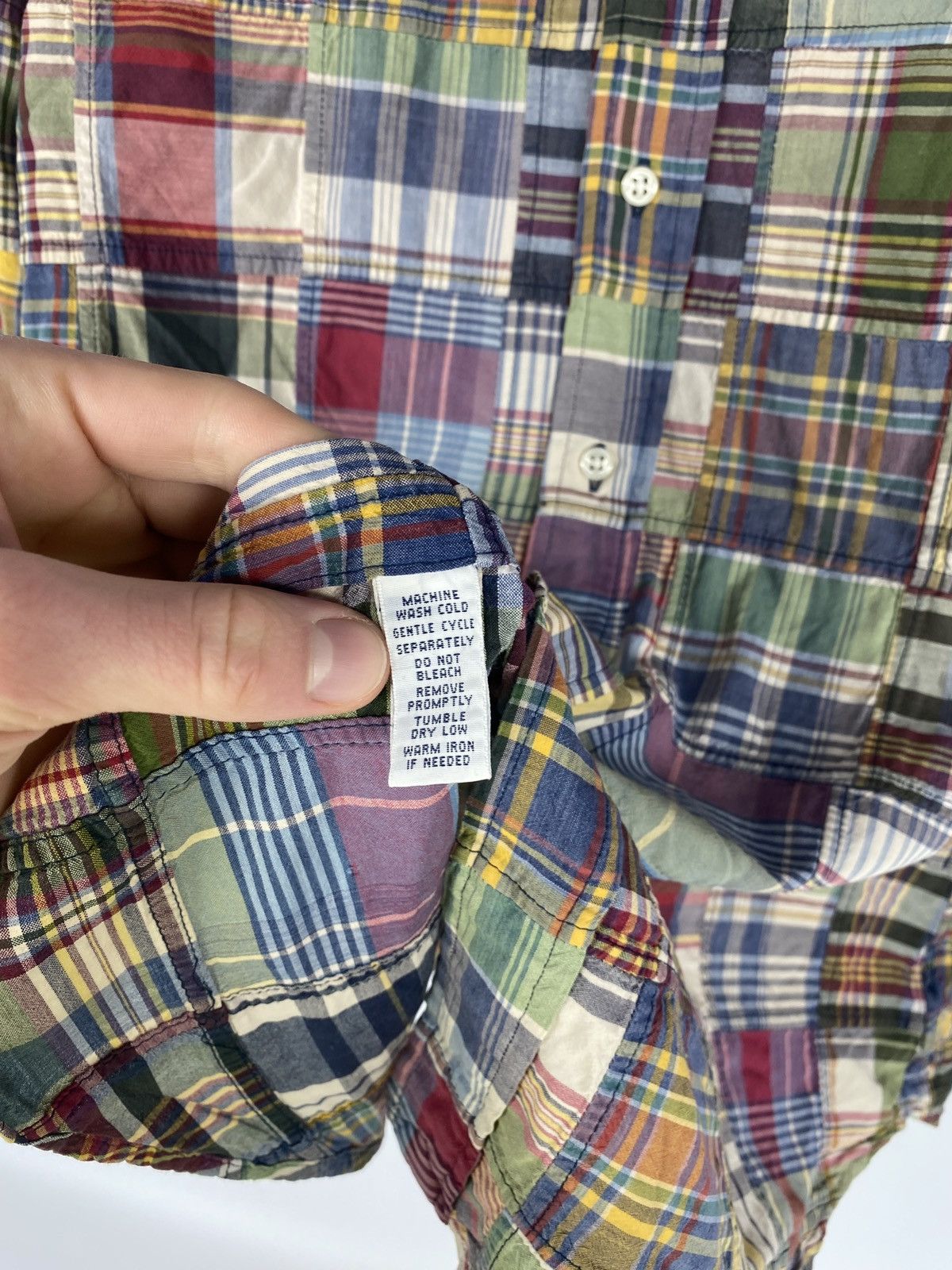 Ralph Lauren RRL Ralph Lauren Patchwork Distressed Nova Check Shirt Size US L / EU 52-54 / 3 - 4 Thumbnail