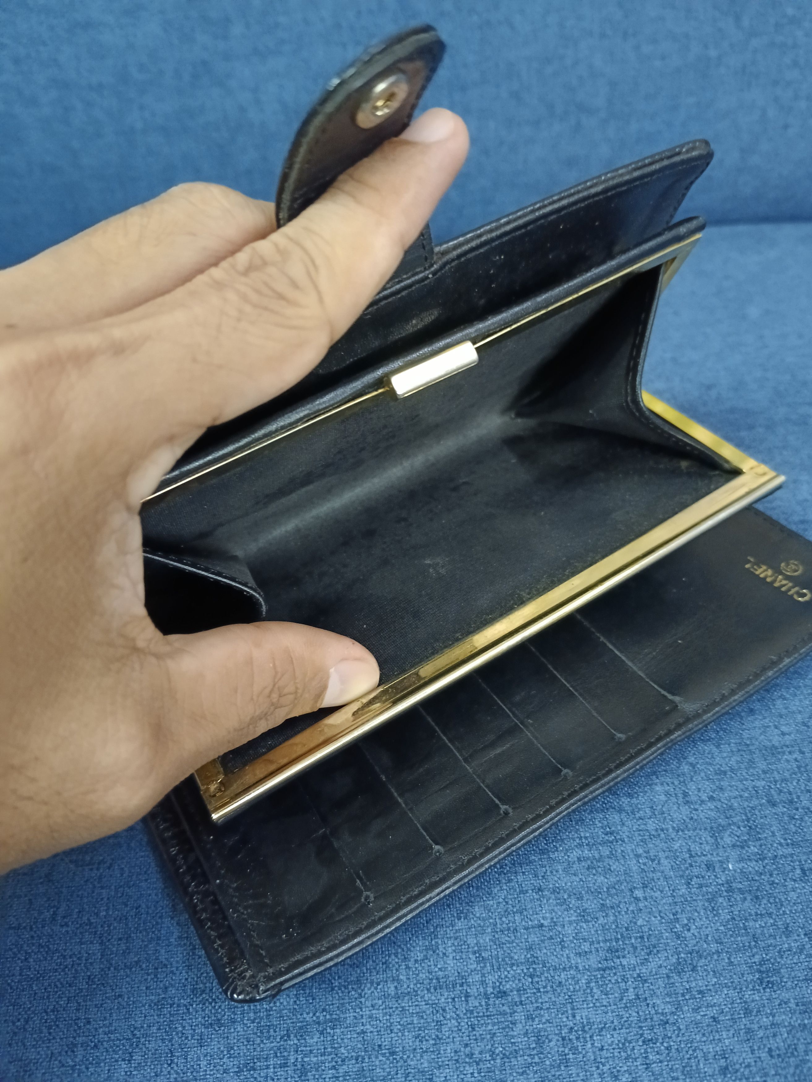 Chanel VINTAGE 90s CHANEL CC CAVIER LEATHER WALLET Size ONE SIZE - 4 Thumbnail