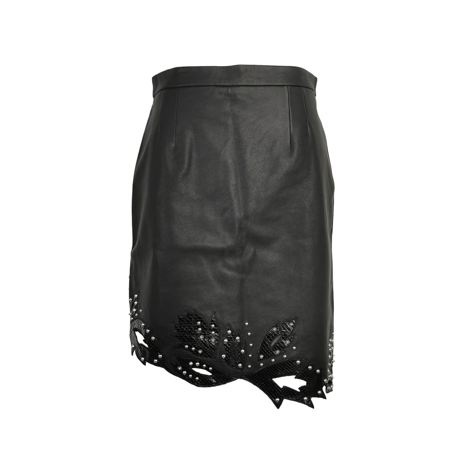 Gucci Gucci Studded Lambskin Mini Skirt Size 38 Size 26" / US 2 / IT 38 - 1 Thumbnail