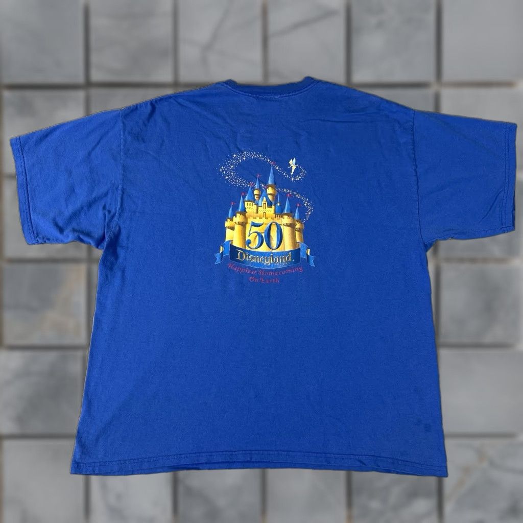 Disney VINTAGE Disney Mickey Mouse Disneyland T Shirt 2XL Blue Men’s Short Sleeve Crew Neck Graphic Print 90s Y2K Memorial Size US XXL / EU 58 / 5 - 1 Thumbnail