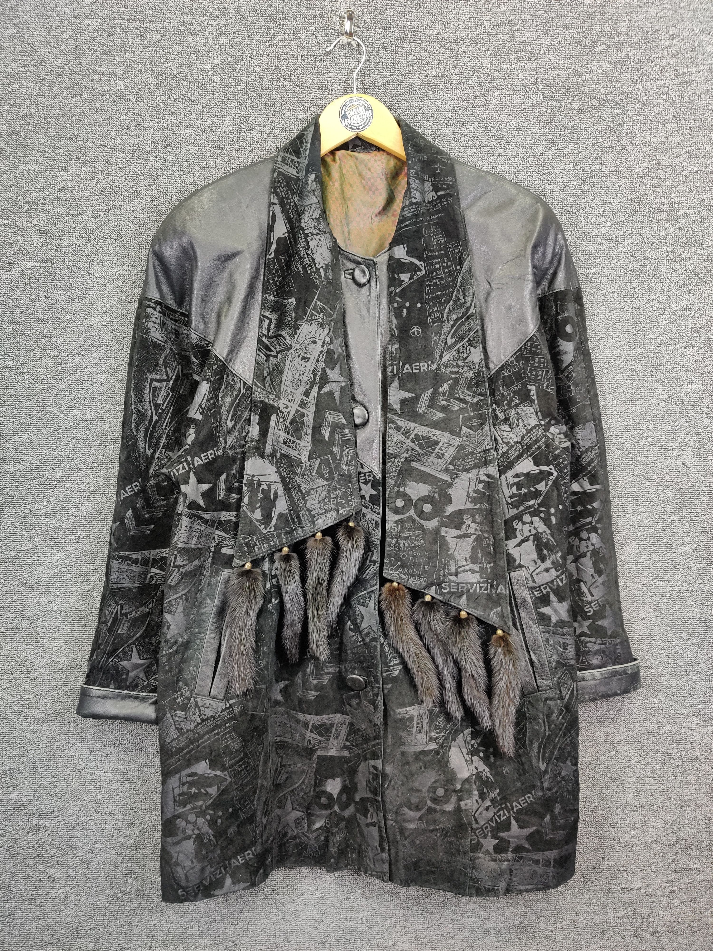 The Unbranded Brand Vintage Unbrand Leather Long Coat Jacket Unique Design Size US M / EU 48-50 / 2 - 1 Thumbnail