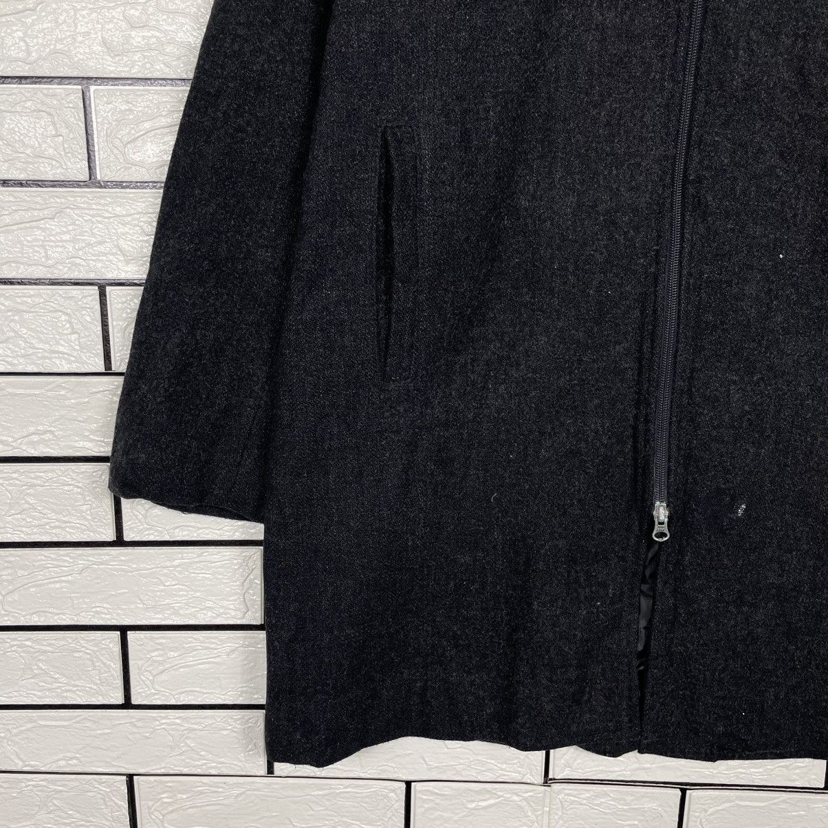 Michel Klein Michel Klein Homme Paris Black Wool Hooded Overcoat Size US M / EU 48-50 / 2 - 4 Thumbnail