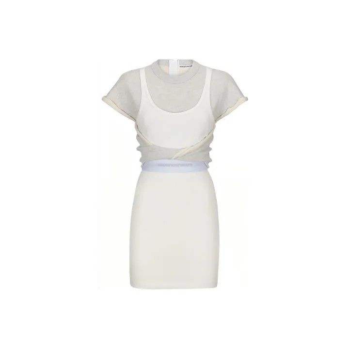 Alexander Wang Alexander Wang SS21 Layered Short Sleeve Dress 0079 Size S / US 4 / IT 40 - 1 Thumbnail