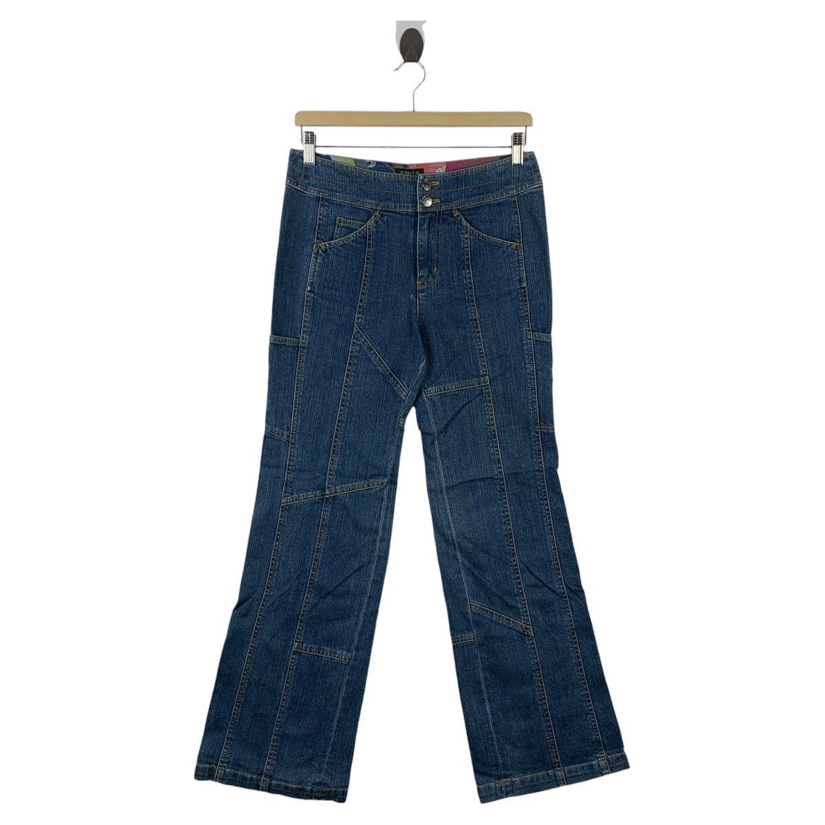 Sonia Rykiel × Vintage Vintage SONIA RYKIEL women flared reconstructed blue jeans Size 30" / US 8 / IT 44 - 1 Thumbnail