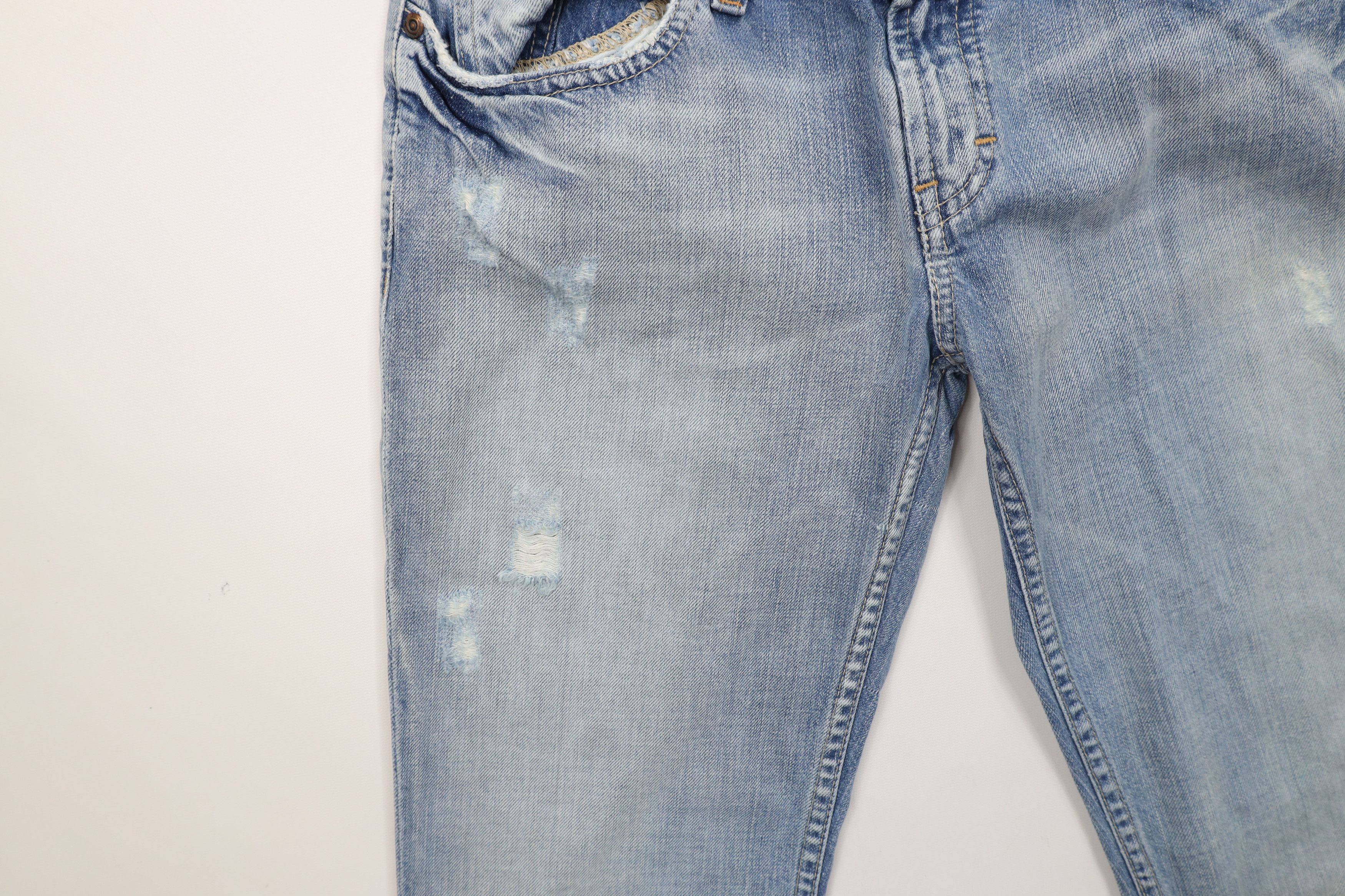 Vintage New Buckle BKE Star Thick Stitch Flared Bell Bottoms Jeans Size 29" - 6 Thumbnail