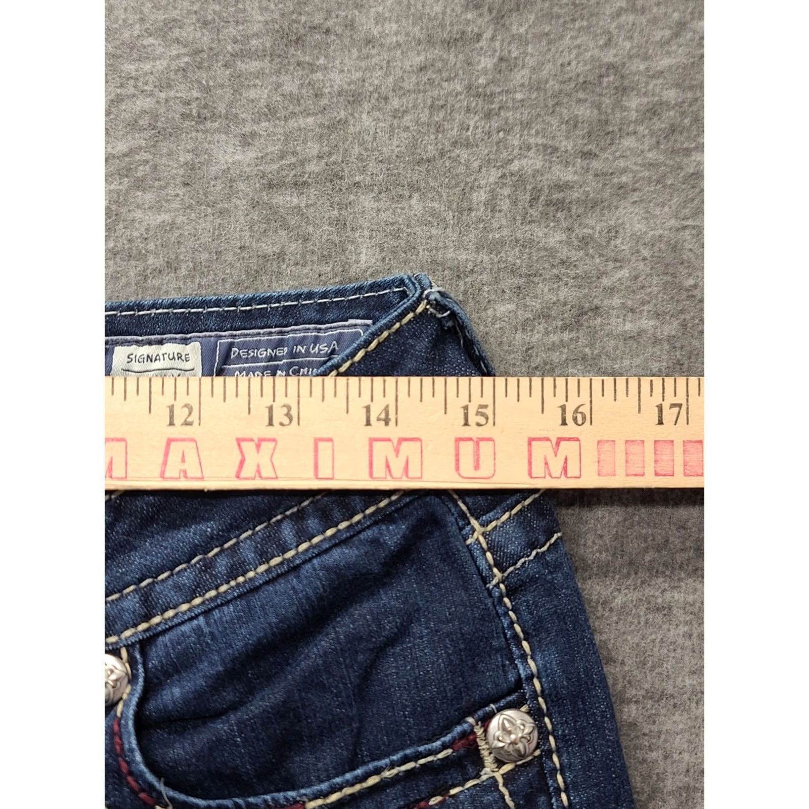 Miss Me Miss Me Jeans Womens 28x31 Skinny Low Rise Distressed Blue Denim 5-Pocket Y2K Country Rodeo Size 28" / US 6 / IT 42 - 4 Thumbnail
