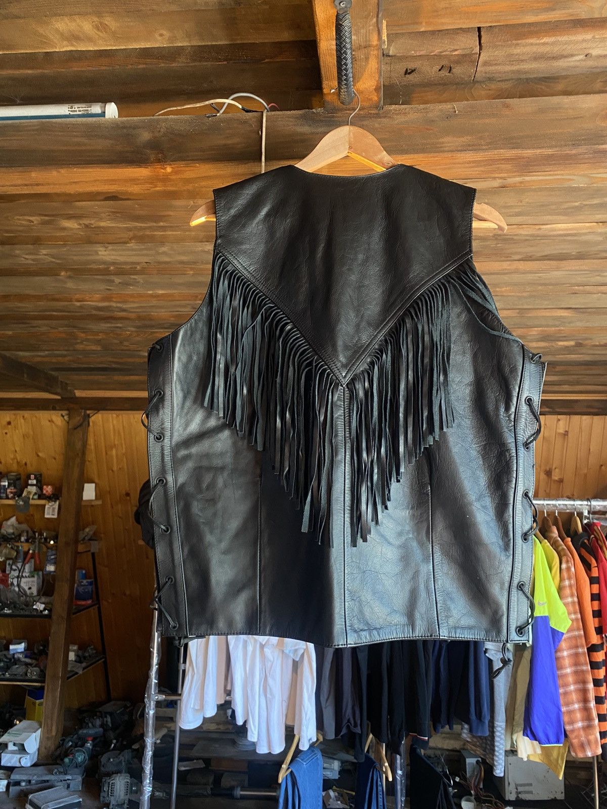 Cowboy Equipment Vintage 90s Biker Heavy Leather vest Cowboy Marlboro Size US L / EU 52-54 / 3 - 2 Thumbnail
