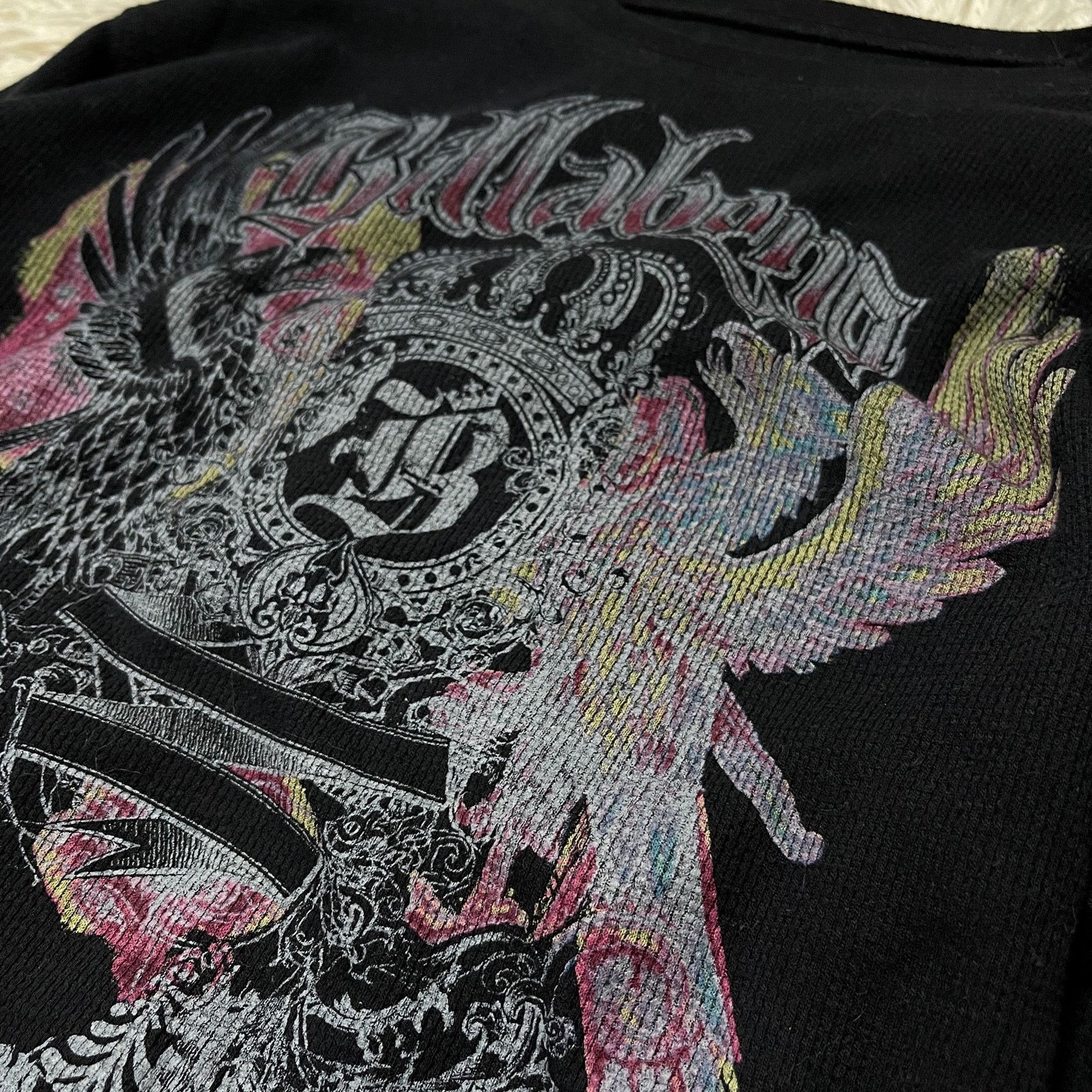 Affliction × Other Y2K Affliction Style Graphic Thermal Longsleeve Shirt Black Size US L / EU 52-54 / 3 - 3 Thumbnail