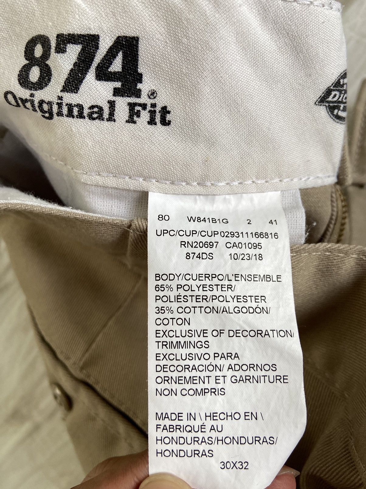 Dickies Beige 874 work pants Size US 30 / EU 46 - 3 Thumbnail