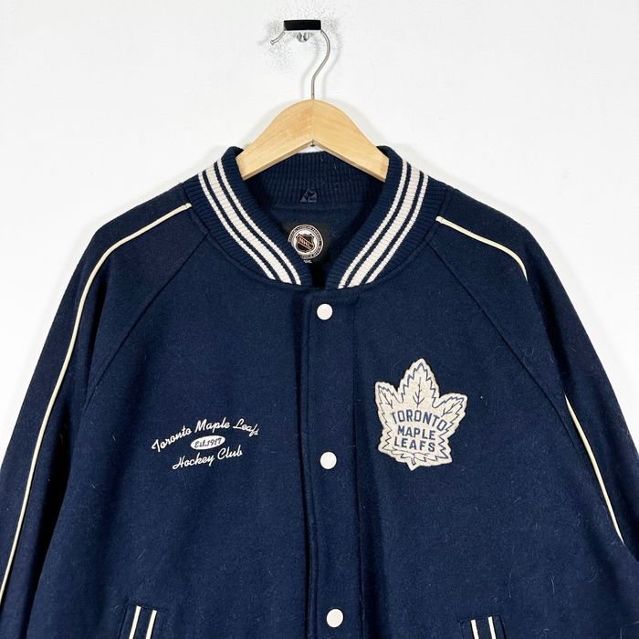 Vintage Vintage 90s Toronto Maple Leafs Patched Letterman Jacket | Grailed