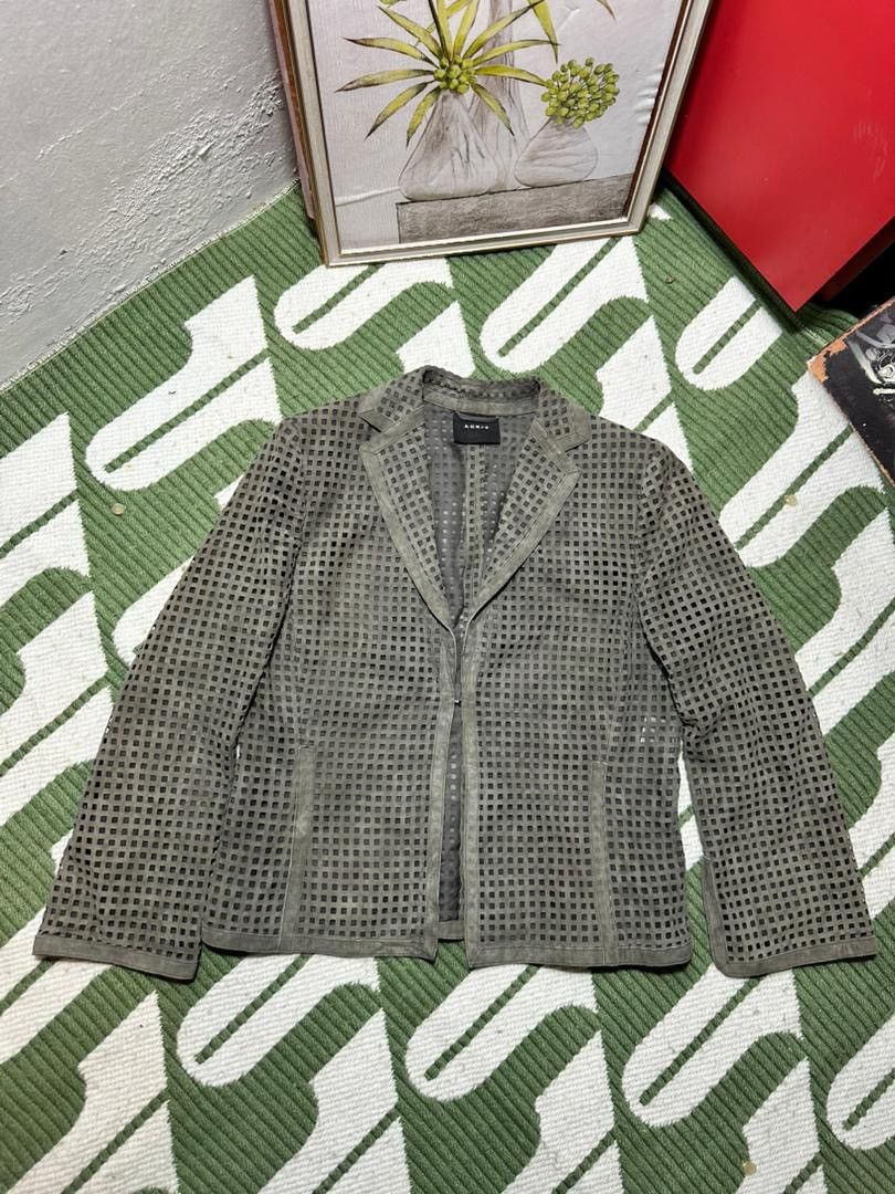 Akris Akris Perforated Lamb Suede Eye Hood Blazer Jacket Size S / US 4 / IT 40 - 1 Thumbnail