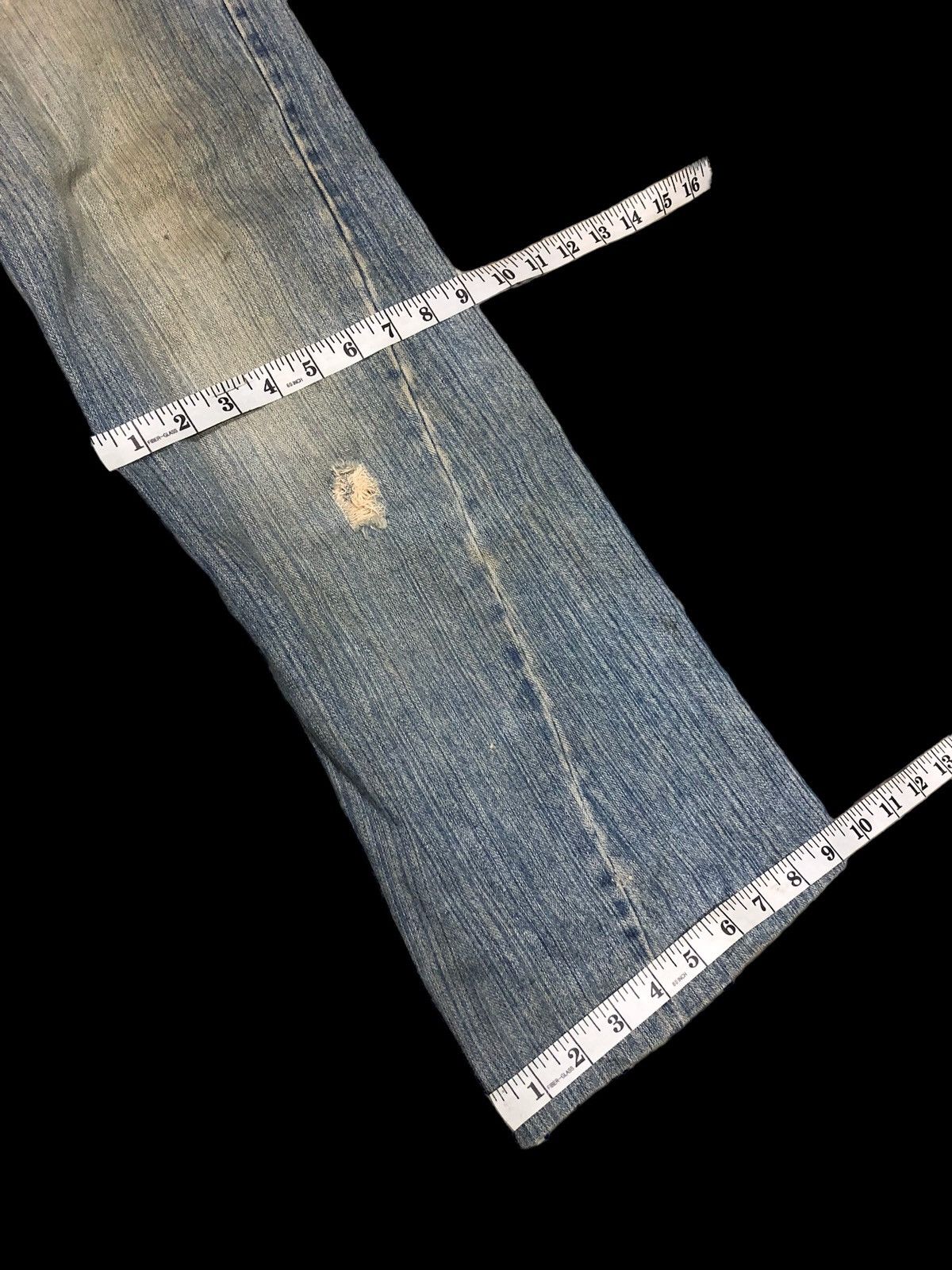 If Six Was Nine FLARE TWIST DISTRESSED DENIM Size US 32 / EU 48 - 6 Thumbnail