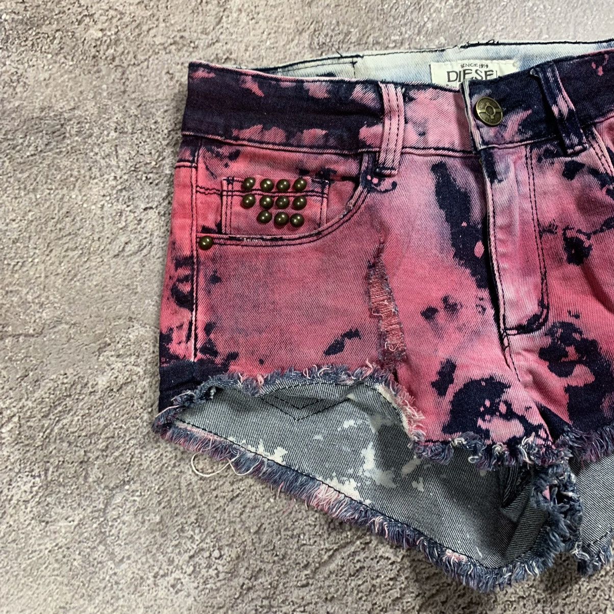 Vintage Y2K Diesel Distressed Shorts Sun Faded Thrashed Streetwear 2 Size 26" / US 2 / IT 38 - 3 Thumbnail