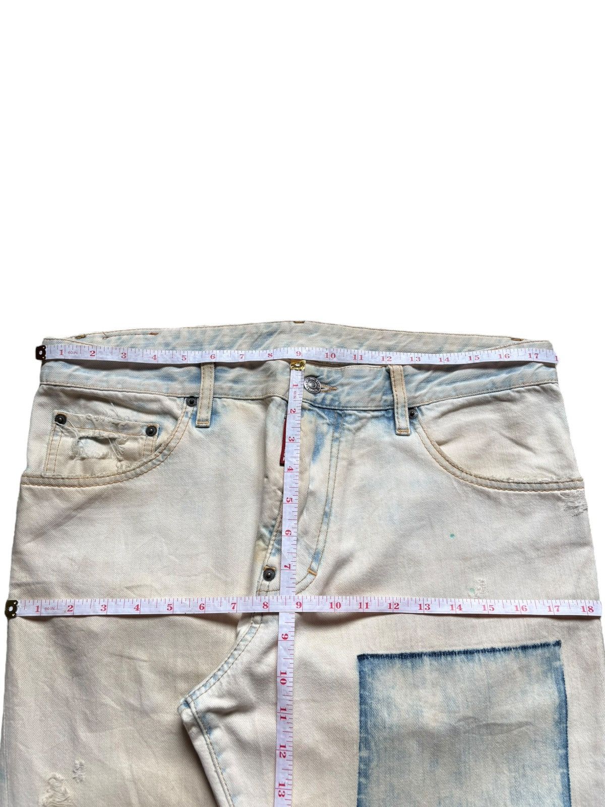 Dsquared2 Vintage Italy Dsquared2 Bleach Acid Wash Distress Rip Jeans Size US 35 - 12 Thumbnail