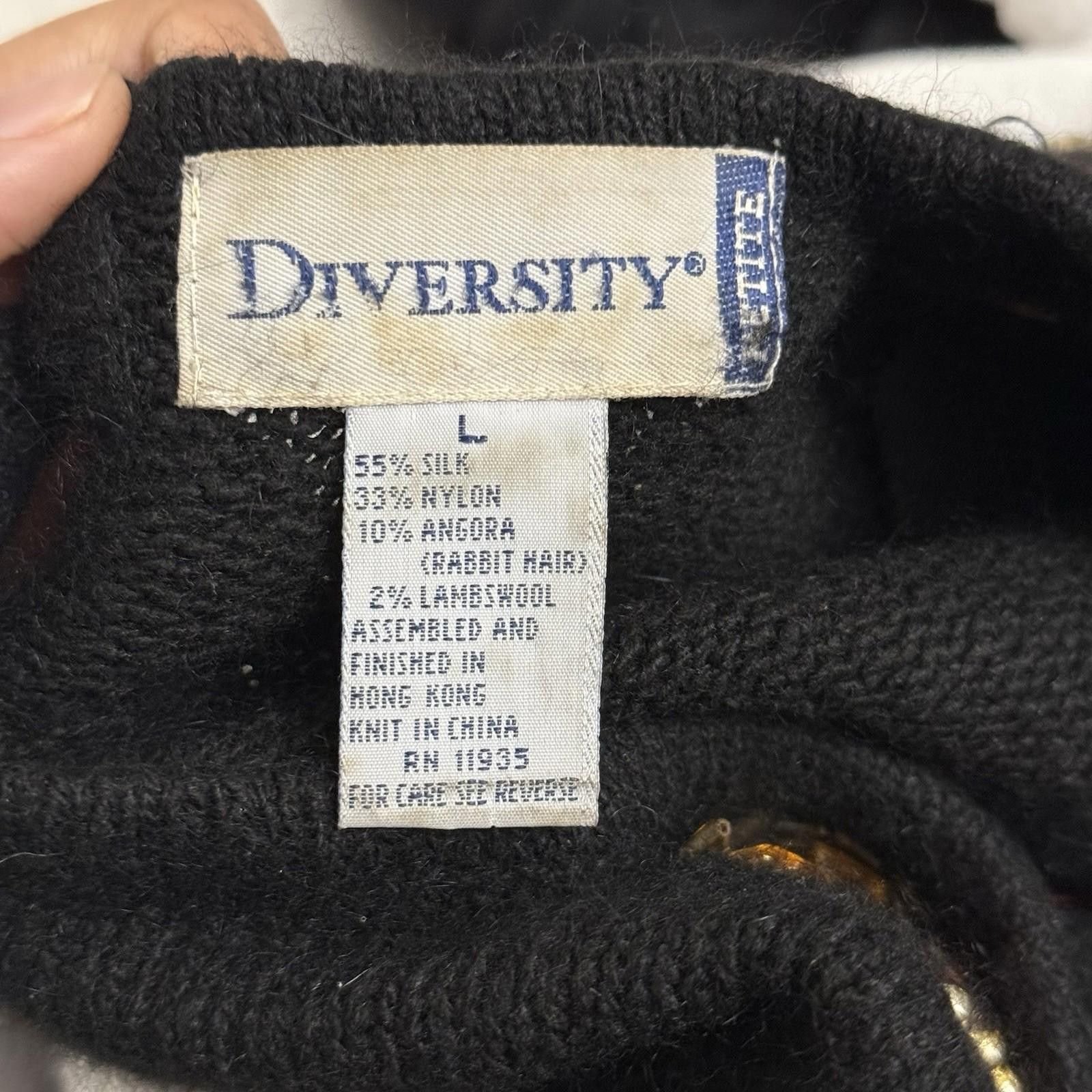 Designer Vintage 80s Diversity Beaded Silk Sweater Size L / US 10 / IT 46 - 5 Thumbnail