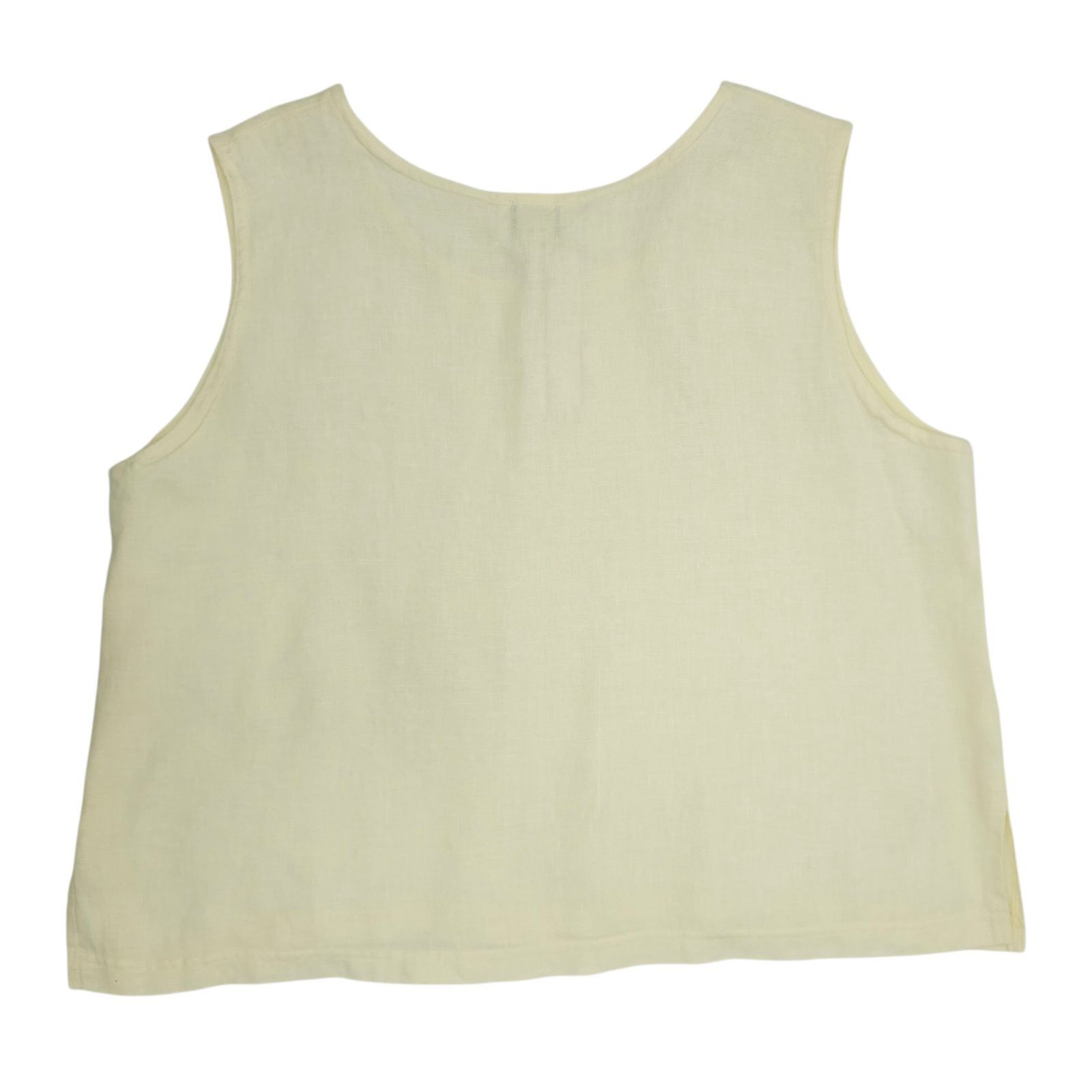 Other What's Up Linen Tank Top Shirt Womens L Ivory Sleeveless Size L / US 10 / IT 46 - 2 Thumbnail