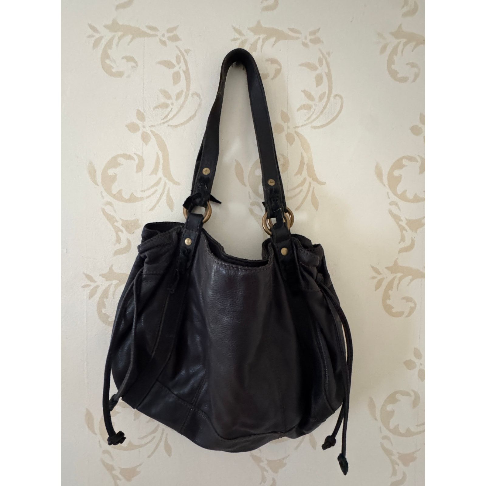 Lucky Brand Lucky Brand 100% Leather Large Black Hobo Bag Size ONE SIZE - 1 Thumbnail