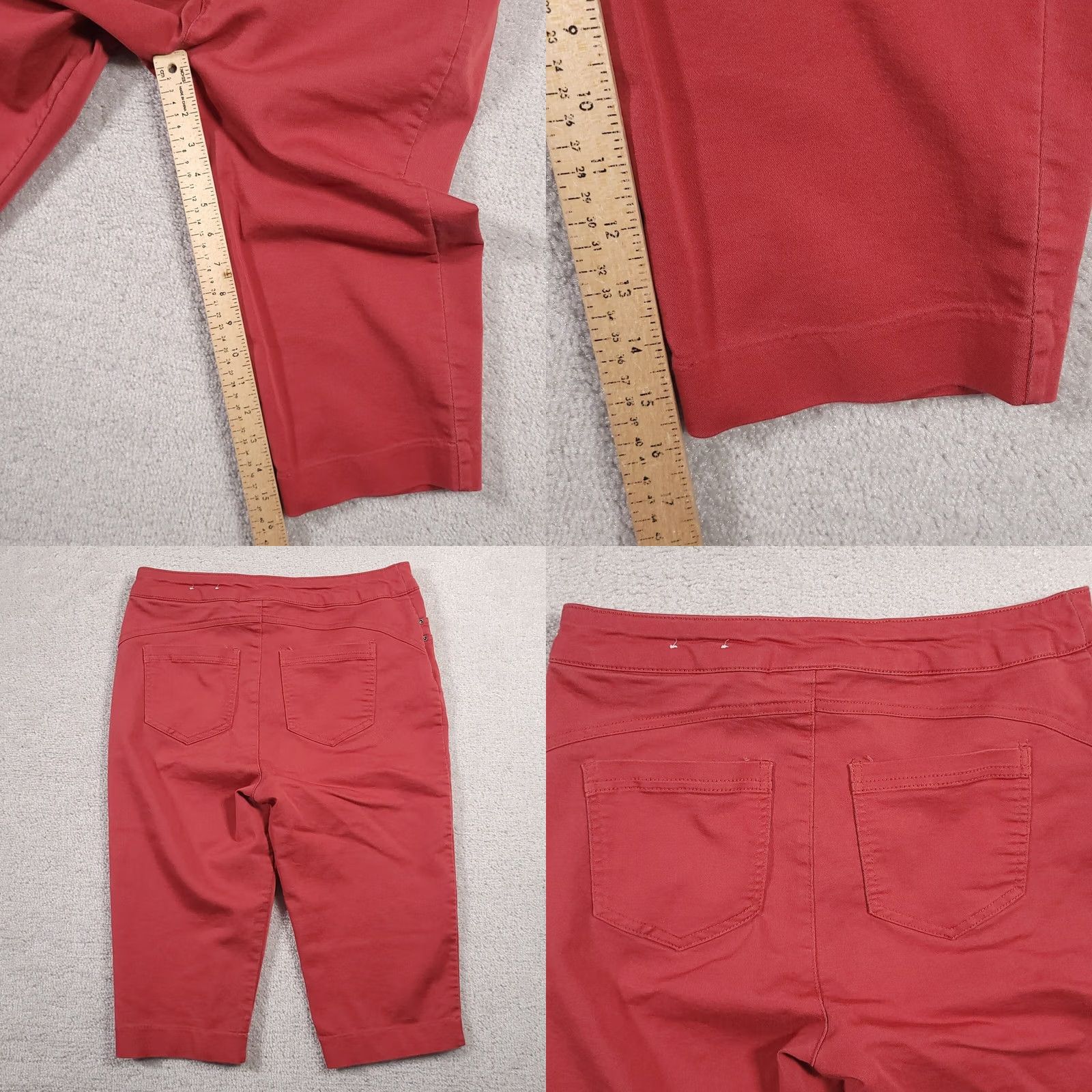 Vintage Christopher & Banks Capri Pants Women's 4 Red Stretch Crop Casual Mid-Rise Pants Capris Womens Regular Red Stretch Capri 4 Midwest? Size 27" / US 4 / IT 40 - 8 Thumbnail