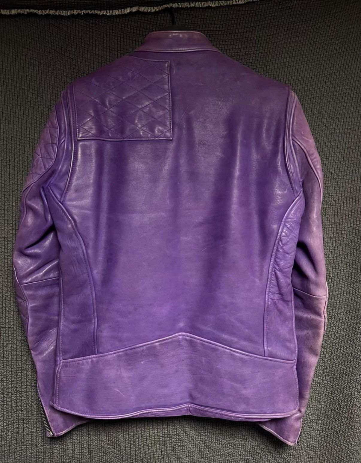Backbone BackBone Purple Vintage Horsehide Biker Jacket Size US L / EU 52-54 / 3 - 3 Thumbnail