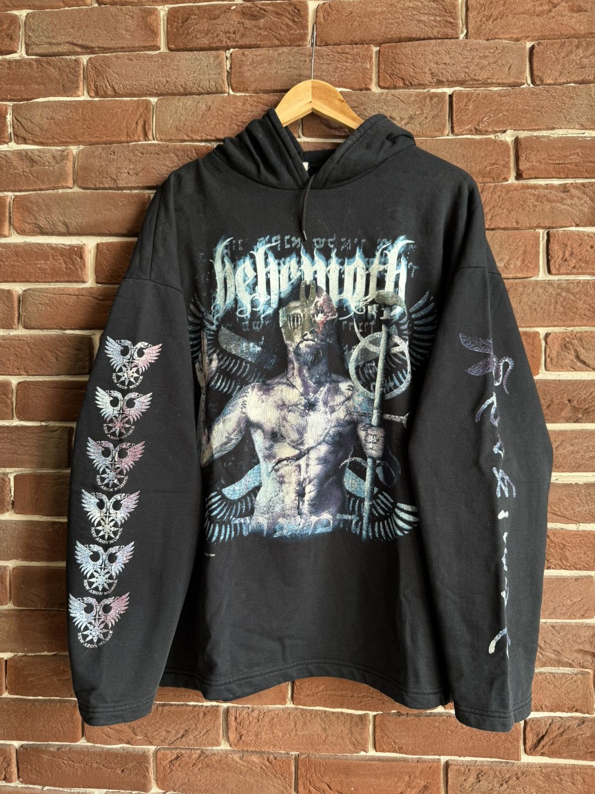 Vintage Behemoth Demigod Black Metal Band Hoodie 00s XL