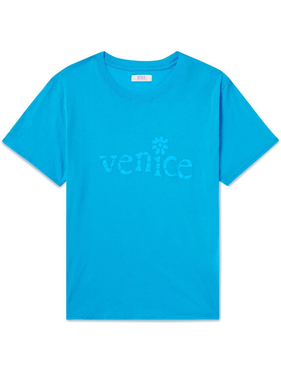 ERL o1mle1124 Venice Knit T-Shirt in Blue Size US L / EU 52-54 / 3 - 1 Thumbnail