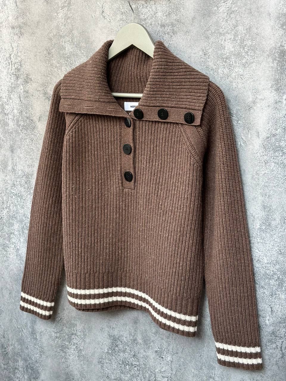 Other NotShy Cashmere Ribbed Knit Wool Sweater Striped Button Size S / US 4 / IT 40 - 1 Thumbnail