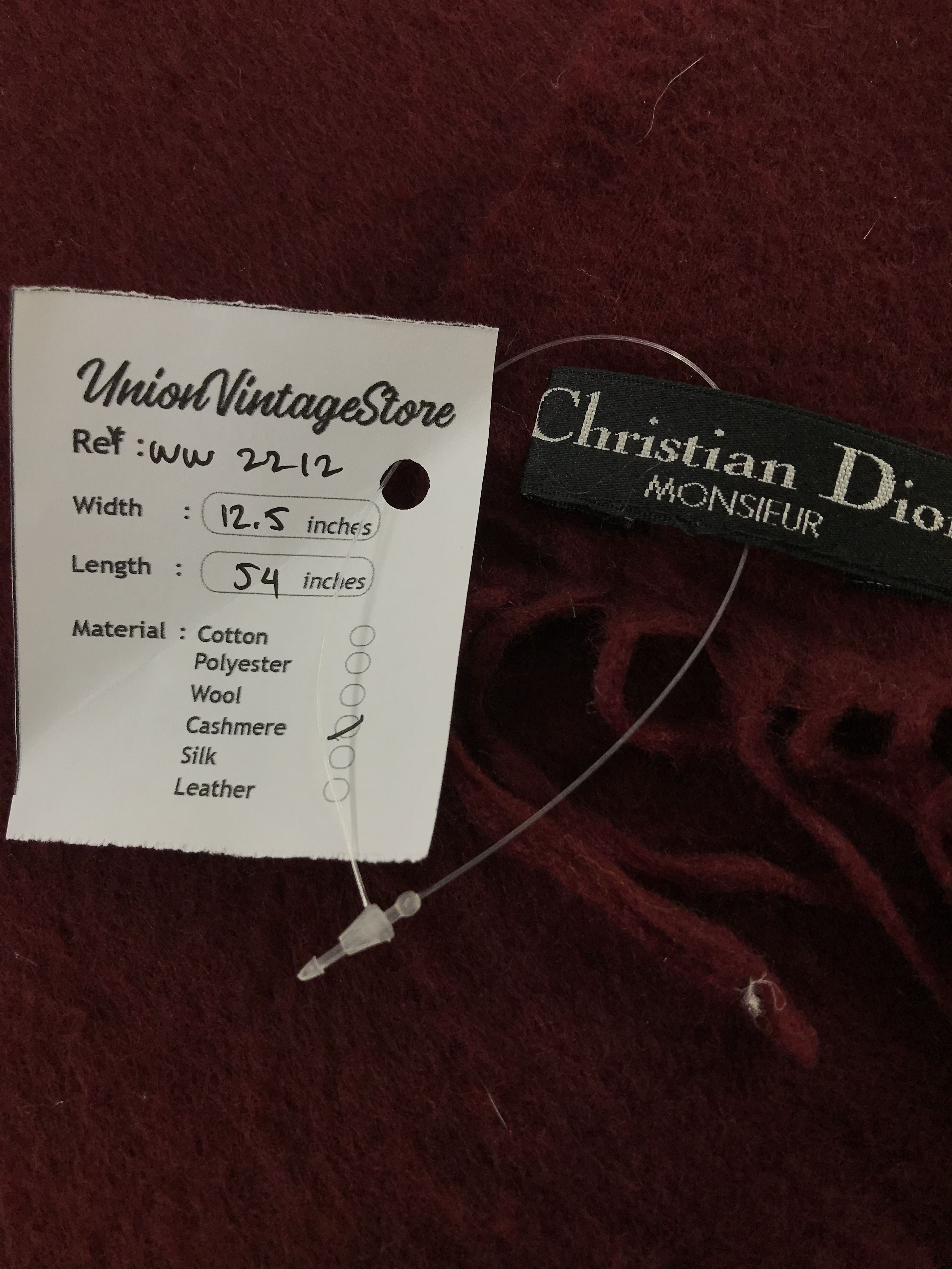 Vintage Christian Dior Monsieur Scarf / Muffler / Neckwear - WW2212 Size ONE SIZE - 4 Thumbnail