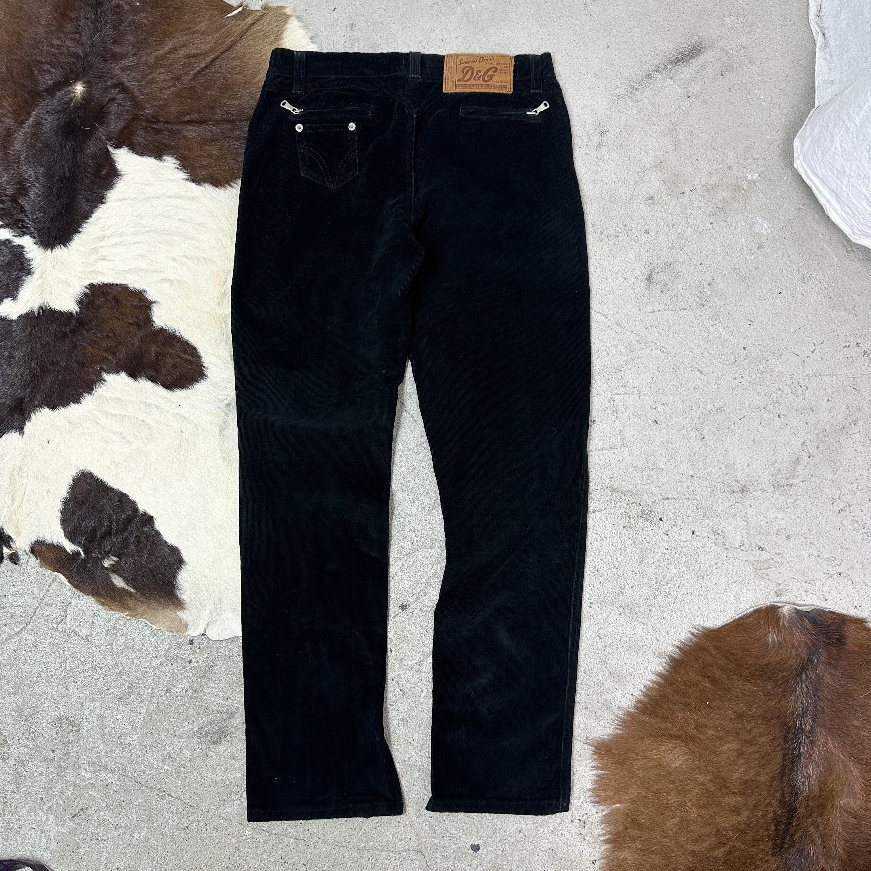 Dolce & Gabbana Vintage Skinny Fitted Corduroy Dolce & Gabbana Pants Y2K Size 29" - 2 Thumbnail