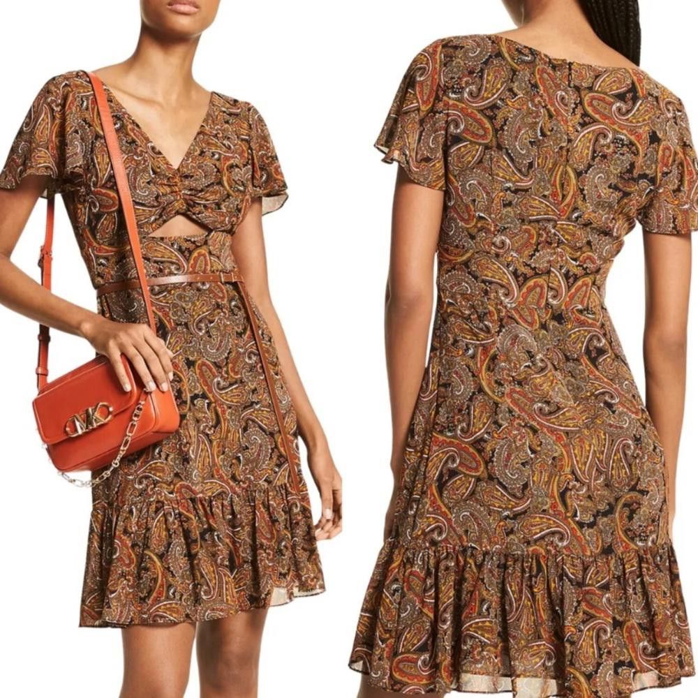 Michael Kors Michael Kors l NWT Sienna Paisley Keyhole Dress Size 10 Size L / US 10 / IT 46 - 1 Thumbnail