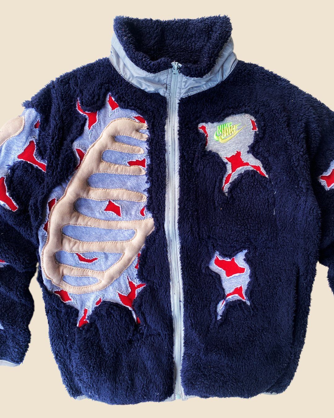 Handmade × Nike 1 OF 1 REWORKED NIKE 3D SKELETON SHERPA JACKET SIZE S Size US S / EU 44-46 / 1 - 3 Thumbnail