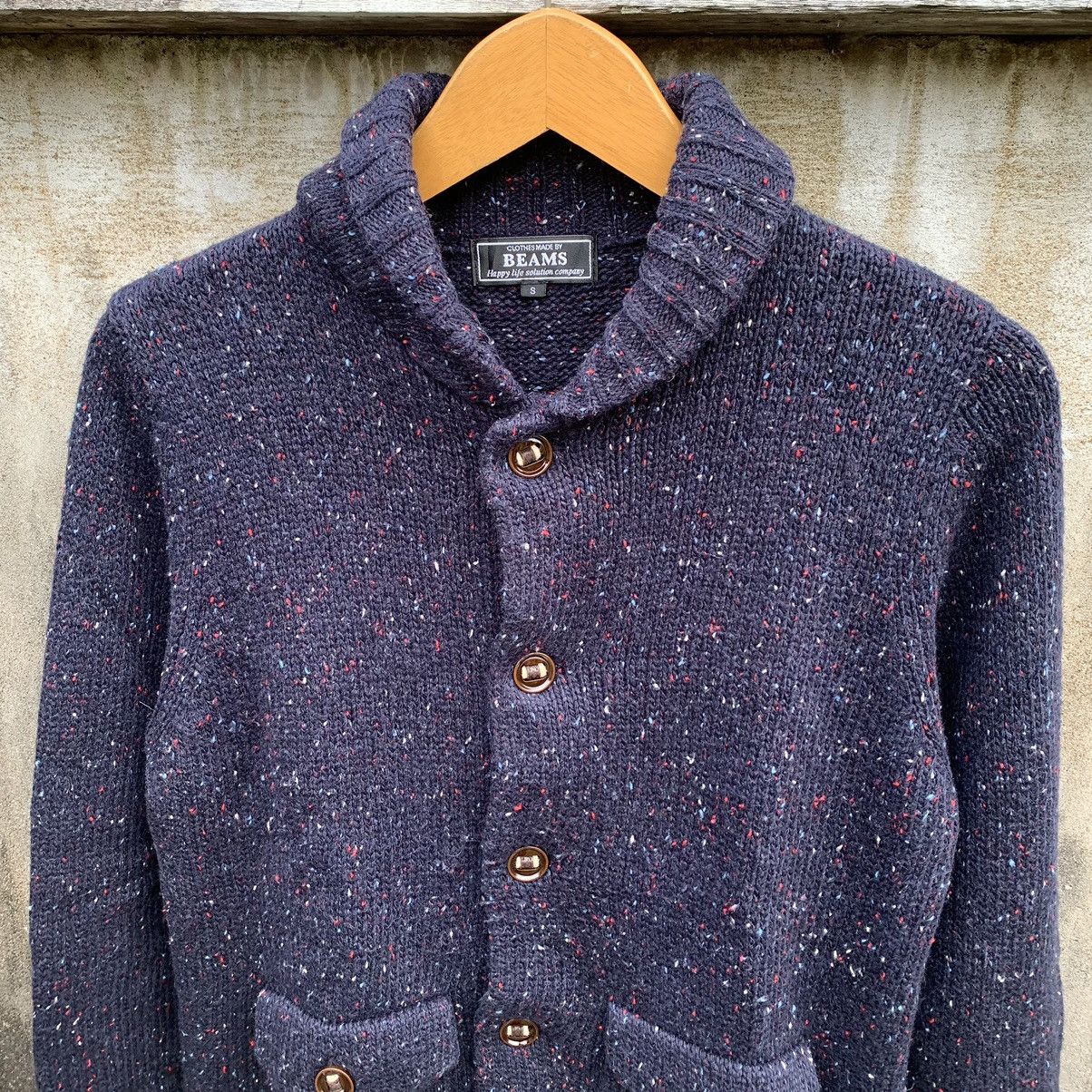 Beauty Beast JAPANESE KNIT CARDIGAN SHAWL COLLAR BEAMS IFSIXWASNINE LGB Size US S / EU 44-46 / 1 - 2 Thumbnail